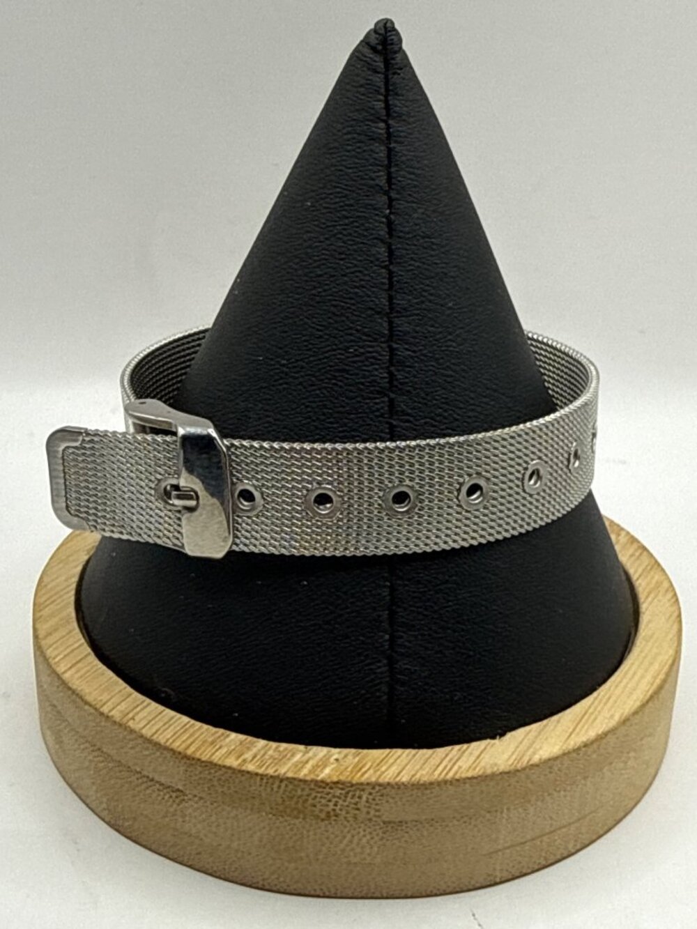 Vintage Silver Stainless Steel Mesh Belt Buckle Bracelet Adjustable Milanese